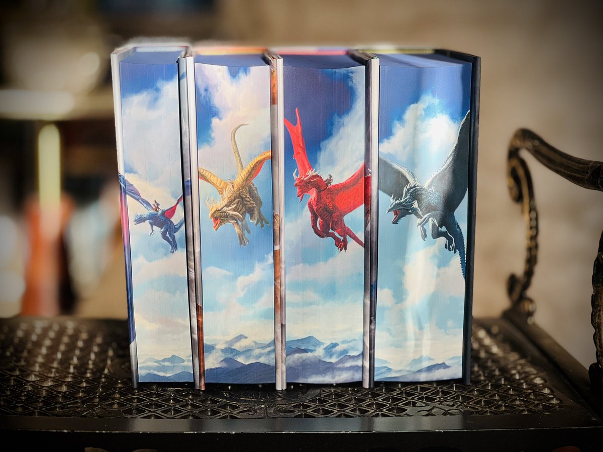 Miguel R Peck (@miguelrpeck) on Twitter photo Everyone involved deserves a raise. These editions are definitely some of the most beautiful books in the collection. Kudos to <a href="/jeffbrown67/">Jeff Brown</a>, <a href="/paolini/">Christopher Paolini</a>, <a href="/binding_broken/">The Broken Binding | Bookstore</a> and anyone else who made these the work of art they clearly are.
#BookMail #booktwt Everyone involved deserves a raise. These editions are definitely some of the most beautiful books in the collection. Kudos to <a href="/jeffbrown67/">Jeff Brown</a>, <a href="/paolini/">Christopher Paolini</a>, <a href="/binding_broken/">The Broken Binding | Bookstore</a> and anyone else who made these the work of art they clearly are.
#BookMail #booktwt