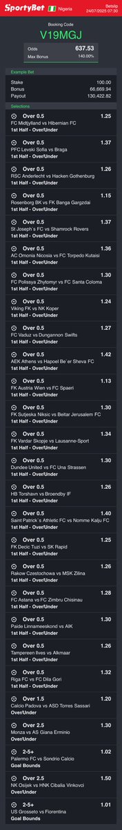 AdigunToluwani1's tweet image. V19MGJ

Football pick htov0.5
600odd 
Edit ✍️