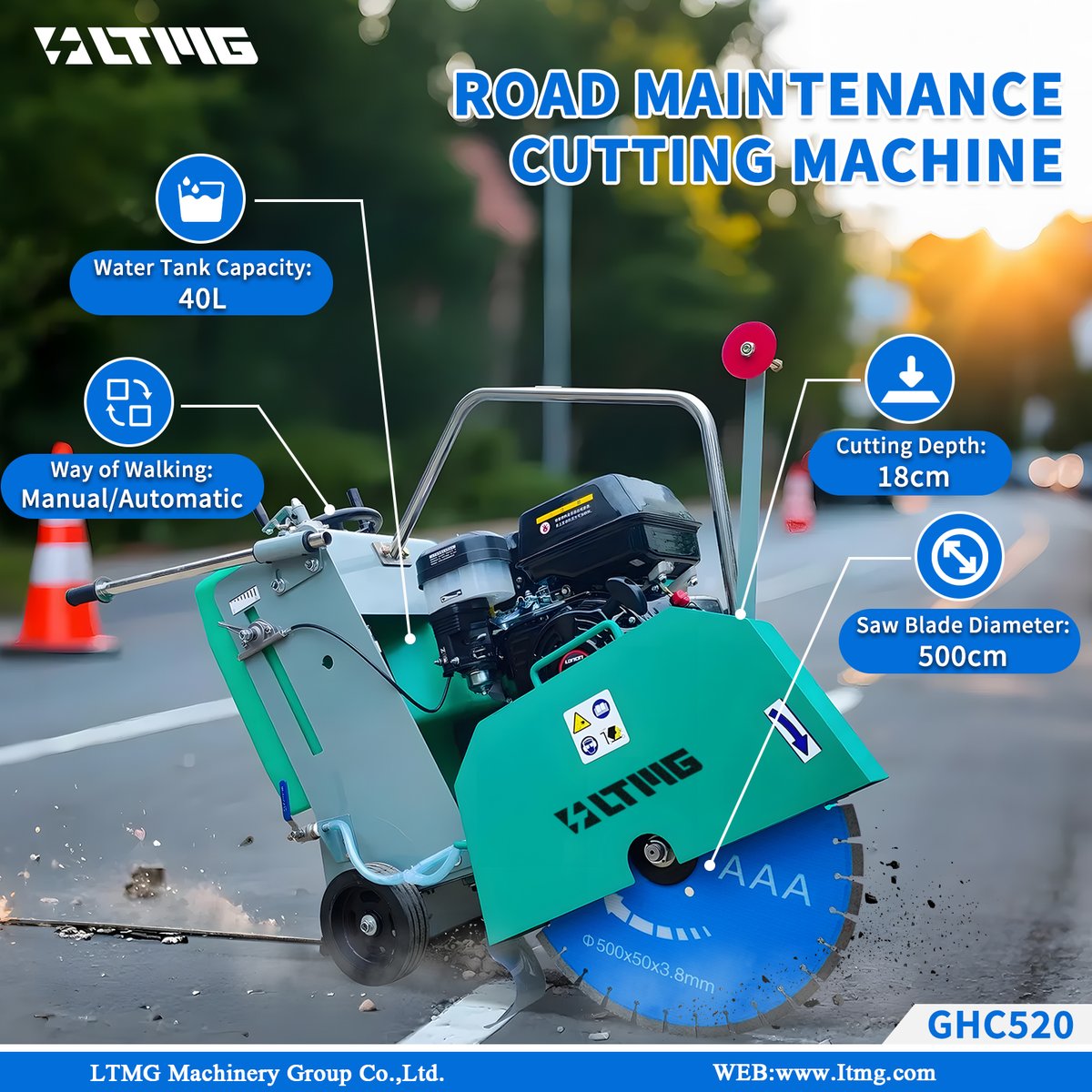 ltmgmachinery's tweet image. 🚧 New product launch | GHC520 road cutting machine
Designed for harsh road maintenance, grooving and cutting in one go!

🛒 Global delivery!
📲 WhatsApp/WeChat: +86 17859773212
#LTMG #RoadMaintenance #CuttingMachine #GHC520 #Chinesefactory
