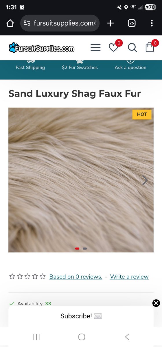 SaberCoded's tweet image. does anyone have a swatch of this fur from fursuit supplies and can compare it next to cream from howl?
