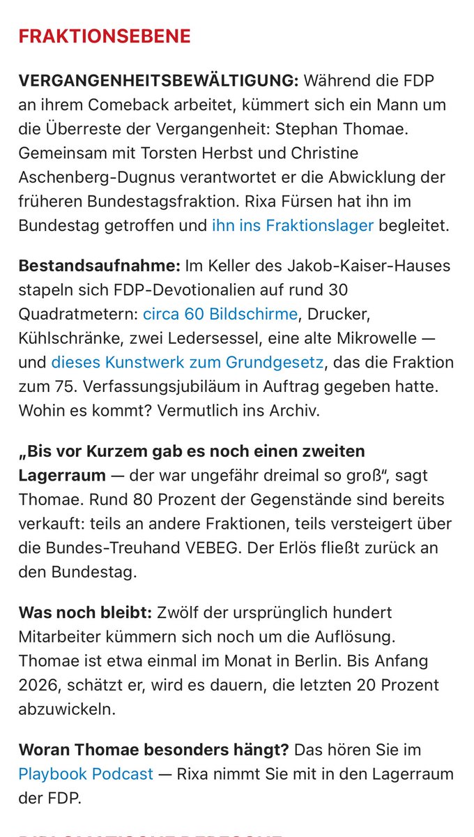 rixa_fursen's tweet image. Noch gibt es sie, die FDP im Bundestag. @StephanThomae hat mich mitgenommen in den Keller des Jakob-Kaiser-Hauses – ins Bermuda-Dreieck –, wo die Überreste der Fraktion langsam verschwinden. Zu lesen und zu hören hier: pod.link/1745363926