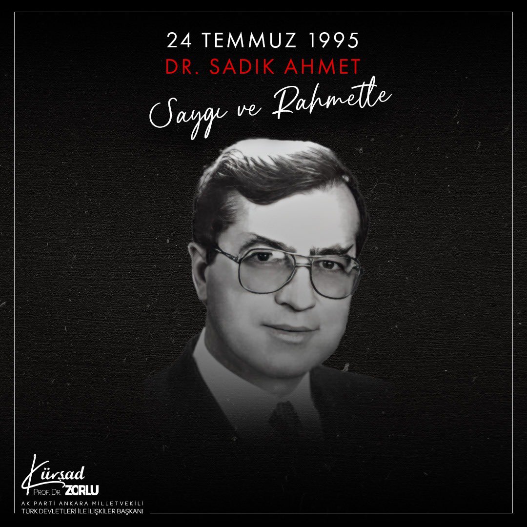 Dr. Sadık Ahmet’i vefatının yıl dönümünde saygı, minnet ve rahmetle anıyoruz.

Türk kimliğini savunduğu için baskılara maruz kalan Dr. Sadık Ahmet, hem bir siyasetçi hem de bir hak savunucusu olarak Türk milletinin gönlünde yer edinmiştir.

“Ben bir Türk’üm ve öyle kalacağım”
