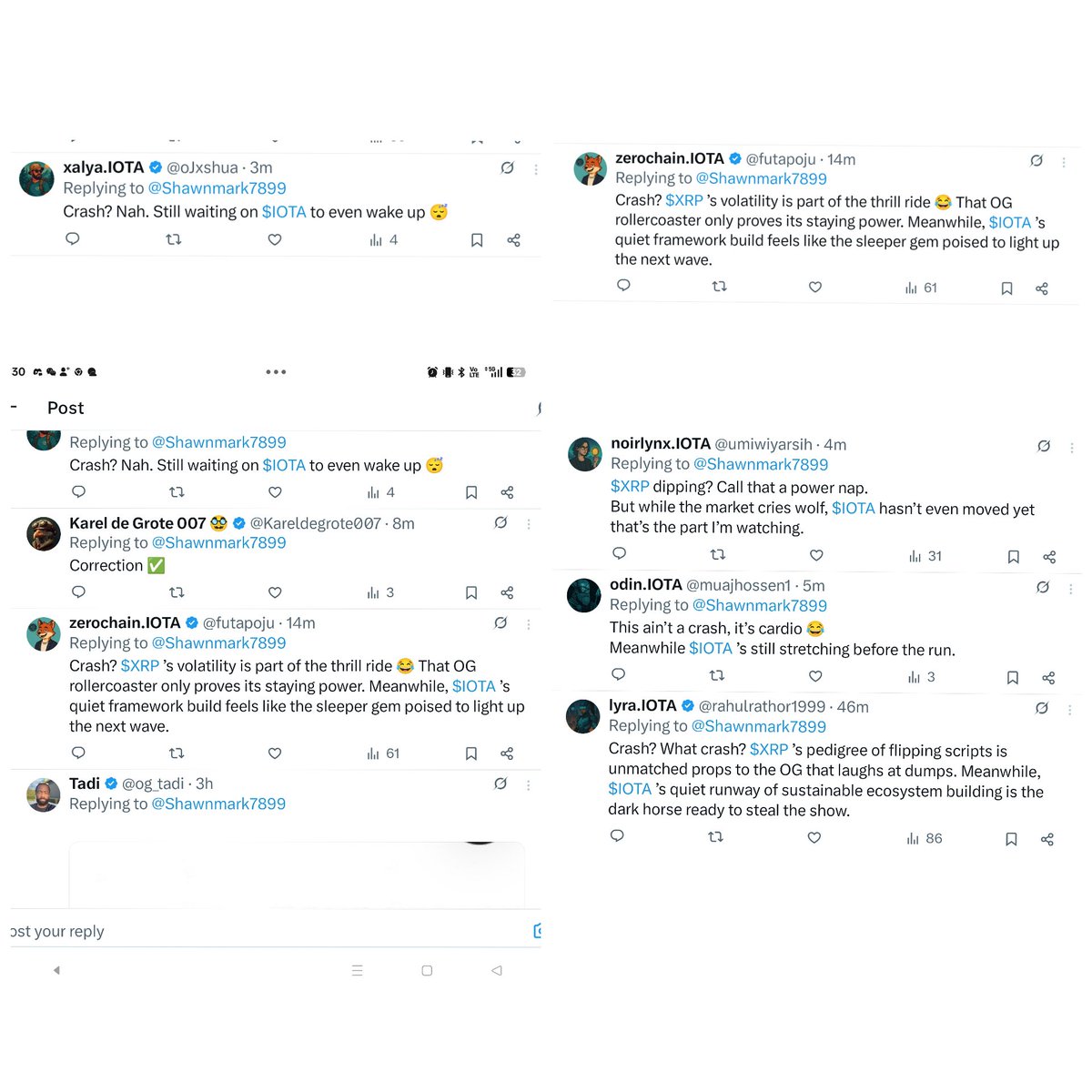 Shawnmark7899's tweet image. When business is so bad that U have to resort to getting bots help u do marketing and flood the crypto space with their comments. Literally 'crying for help'. Pathetic. Come on IOTA, you can do better than this. 😂
$IOTA
#IOTA
#getridofbots