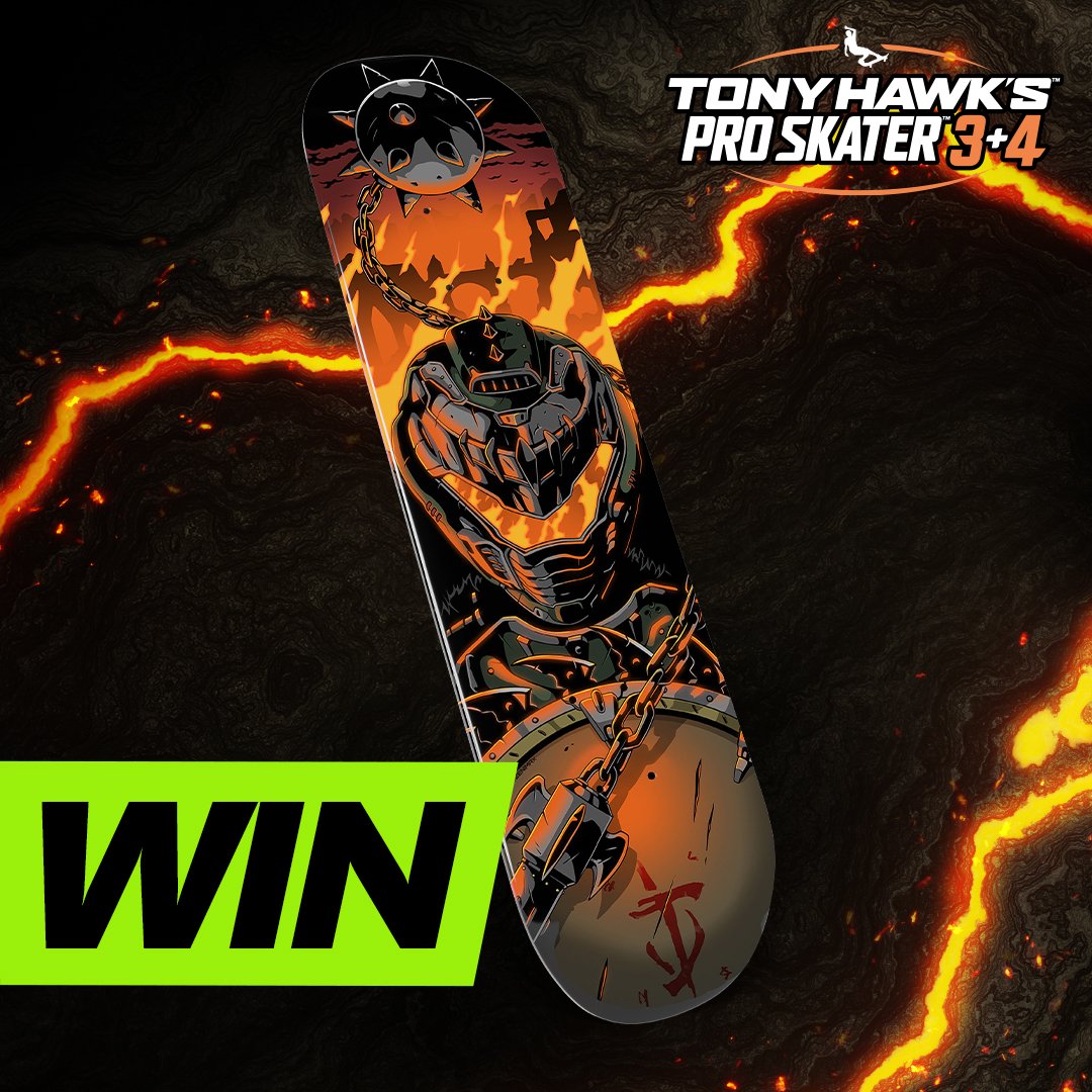 Tony Hawk's™ Pro Skater™ 3 + 4 is back – and we’re giving away two of these killer DOOM skateboard decks to celebrate!
 
Want to get your hands on one? Follow <a href="/XboxANZ/">Xbox ANZ</a> and tag a friend/reshare post to enter!
 
@TonyHawktheGame | tonyhawkthegame.com 

T&amp;Cs: