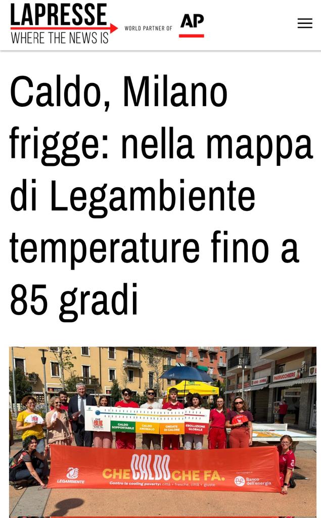 Amici di #Legambiente non ci siamo.
Avvertitemi quando stiamo almeno sui 180 gradi.
Che sennò le melanzane per la parmigiana me se inzuppano d'olio...

#24luglio #Milano #Roma #caldo
#cambiamentoclimatico
#terrorismoclimatico
 share.google/vEoFCsEGhm5g1m…