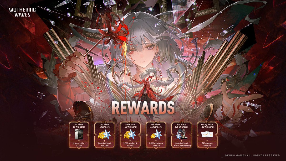 Wuthering_Waves's tweet image. Dear Rovers,
Wuthering Waves Fan Creation Event "Unfading Melody of Life" is now live! Post your work with hashtags #WutheringWaves and #WuWaFanart on X (Twitter)/Instagram/Facebook and fill out the form for a chance to win iPhone 16 Pro 512GB, Astrites and more!
Create your…