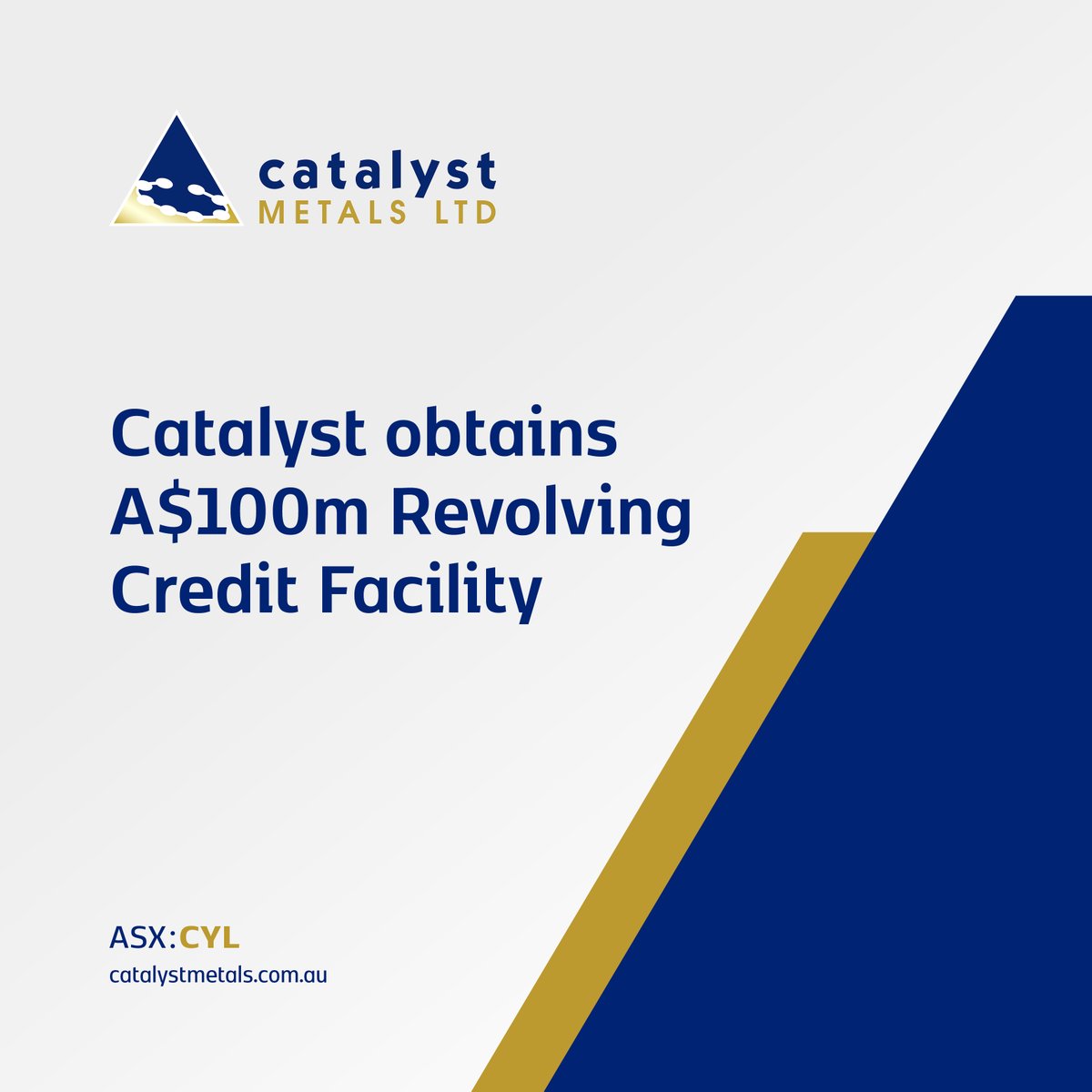 #ASXNews

$CYL.AX announces it has agreed to a 3-year, A$100m revolving credit facility with a syndicate of lenders comprising Westpac, NAB &amp; Societe Generale.

The facility gives #CYL access to A$100m of financing, should it choose to draw on it 

Read: loom.ly/3srkkQg