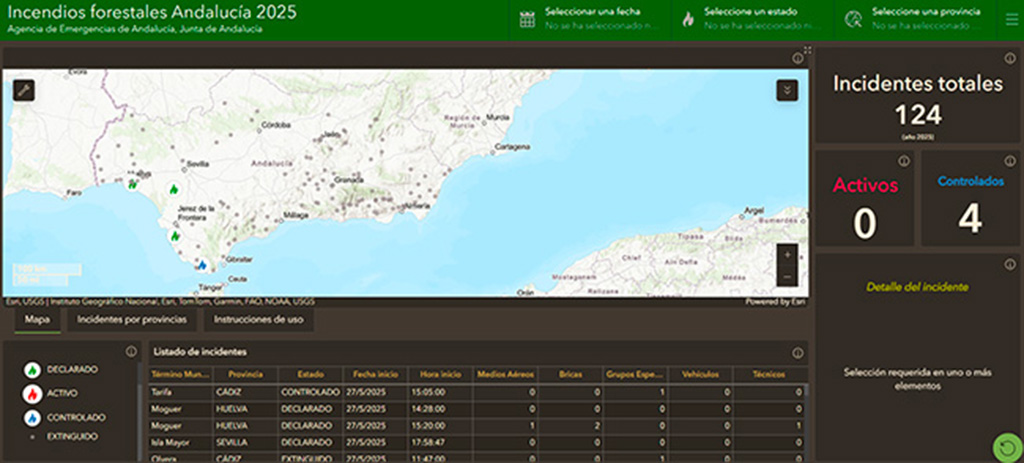 ServiciosAND's tweet image. Incendios en tiempo real🔥🚒
La Agencia de Seguridad y Gestión Integral de Emergencias de #Andalucía cuenta con un visor de incendios forestales con información actualizada de las intervenciones del @Plan_INFOCA en ese tipo de #emergencias ➡️ lajunta.es/5qxbb