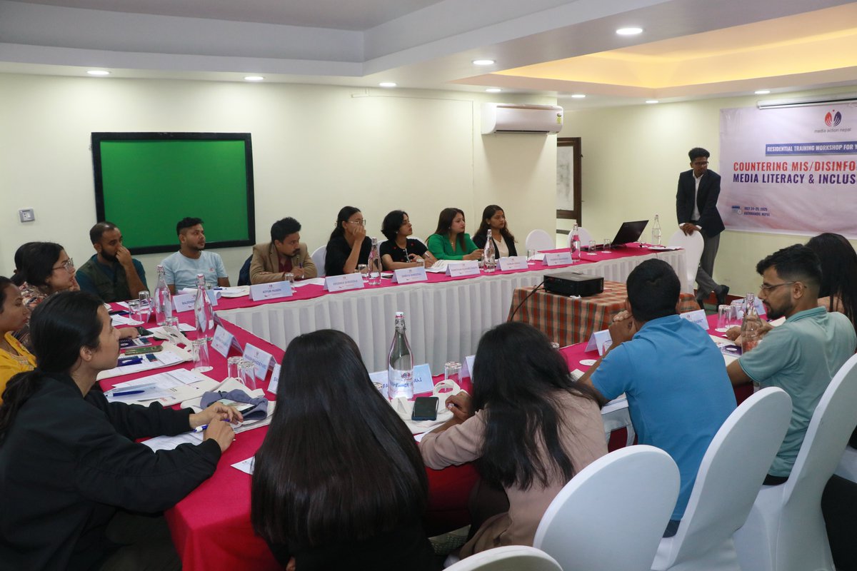 Media Action Nepal (@mediaactionnpl) on Twitter photo A two-day residential training workshop on countering disinformation through media literacy & inclusive journalism began today in #Godawari. Supported by the <a href="/CZinNewDelhi/">Czech Embassy India</a> , it brings together 20 young journalists (12 women) from across Nepal. #MediaLiteracy #JournalismNepal A two-day residential training workshop on countering disinformation through media literacy & inclusive journalism began today in #Godawari. Supported by the <a href="/CZinNewDelhi/">Czech Embassy India</a> , it brings together 20 young journalists (12 women) from across Nepal. #MediaLiteracy #JournalismNepal