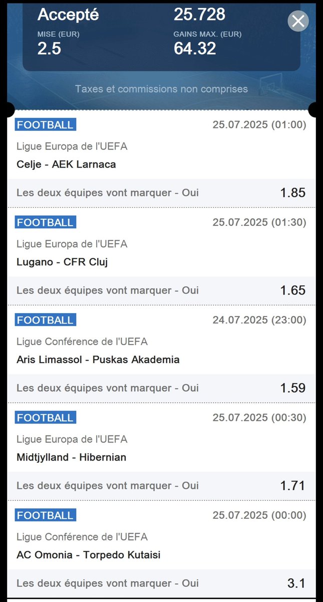 MrKokane31's tweet photo. #BttsTime 🇪🇺👉🏻côte 13.8
#BttsTime 🇪🇺👉🏻côte 25.7
#BttsTime 🇪🇺👉🏻côte 135.9
Gros fun avec 10€ de mise 🙏😇
#Teamkokane #TeamParieur https://t.co/jr73WNM3Ga