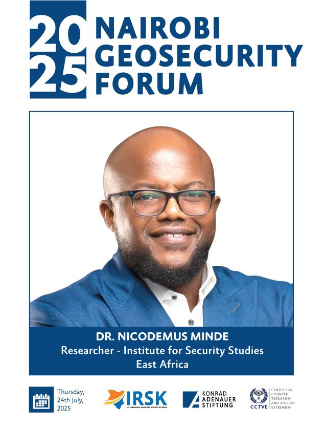 KAS_Kenya's tweet image. Today, @KAS_Kenya joins @IntRelationsKe &amp;amp; @uonbi to co-host, #NairobiGeoSecurityForum, a forum on Kenya’s strategic role and security priorities
We look forward to insights from:
• Hon. John Munyes Kiyong’a
• Dr. Winnie Rugutt
• Brig. (Rtd) Willy Sidwaka
• Dr. Nicodemus Minde