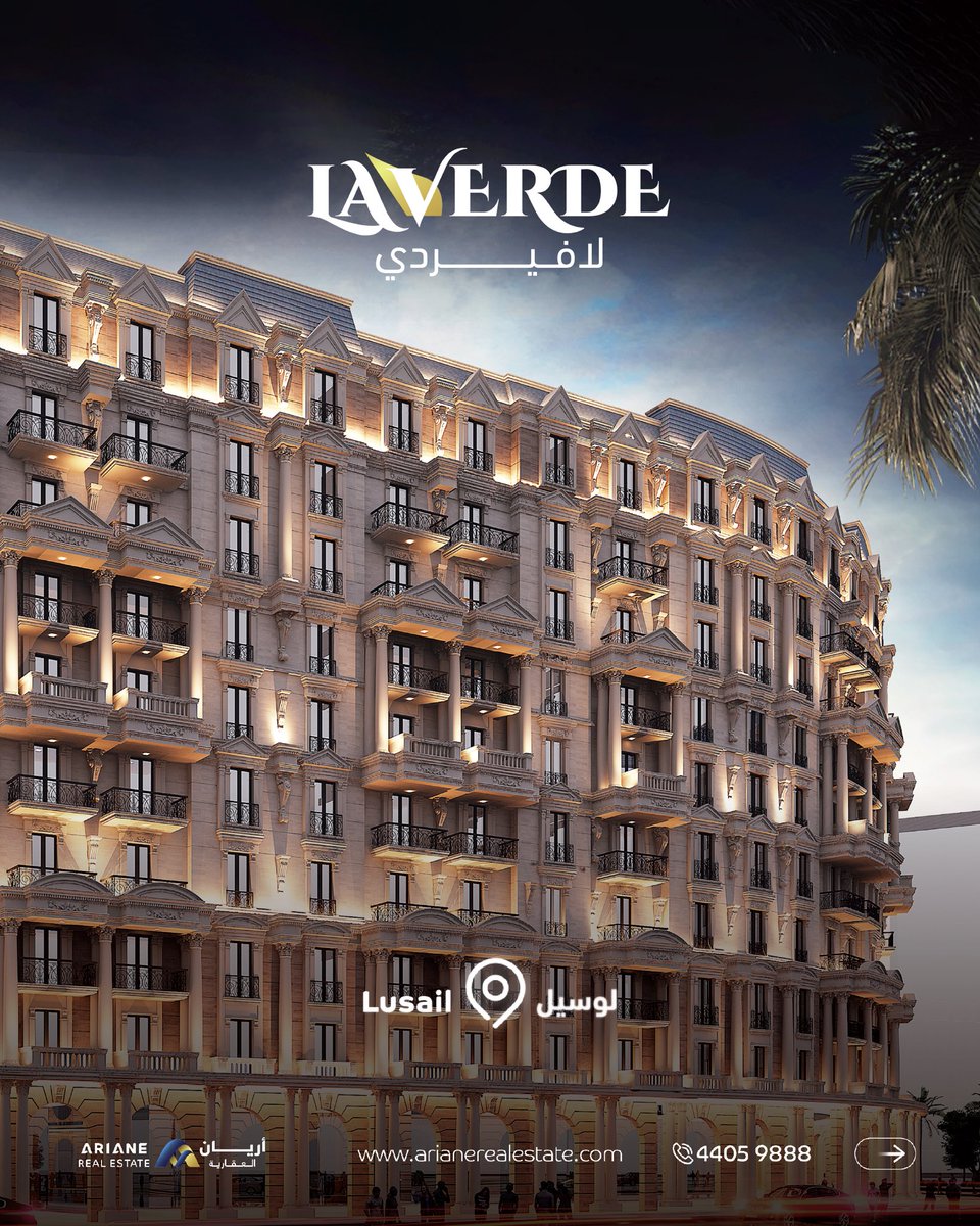 ArianeEstate's tweet photo. لافيردي | لوسيل 🏙️

حيث يلتقي التصميم الراقي مع أسلوب حياة نابض بالحيوية ✨
LaVerde | Lusail 
Where refined design meets vibrant living https://t.co/52uvnSv9NS