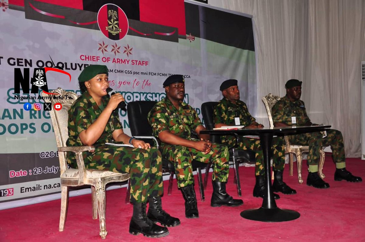 Security_Affair's tweet image. AHQ SENSITIZES 6 BRIGADE TROOPS ON HUMAN RIGHTS AND PROFESSIONAL CONDUCT

In its continued drive to promote professionalism and respect for human rights within the Nigerian Army, the Army Headquarters (AHQ), through the Department of Civil-Military Affairs (DCMA), organized a…