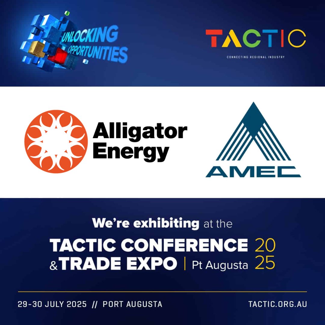 We’re exhibiting at the TACTIC Conference in Port Augusta on 29–30 July 2025 proudly sharing a booth with #AMEC.

🚩Come visit $AGE at booth #88 to learn more about our Samphire Uranium Project and exploration plans across South Australia.

#TACTIC2025 #CriticalMinerals