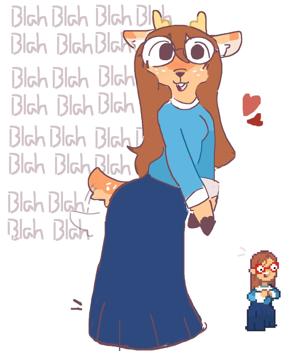 ghostpartea's tweet image. i thought she looked deer coded so have this