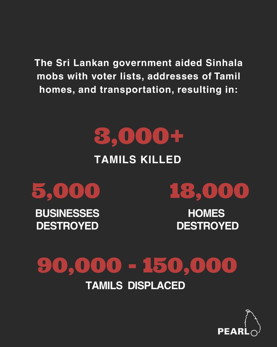 Remembering Black July 1983

The 1983 anti-Tamil pogroms in Sri Lanka, commonly referred to as Black July, were a brutal state-sponsored genocide lasting from July 23rd to July 30th. Sinhala mobs across the island attacked, raped, and murdered Tamil people and children in their