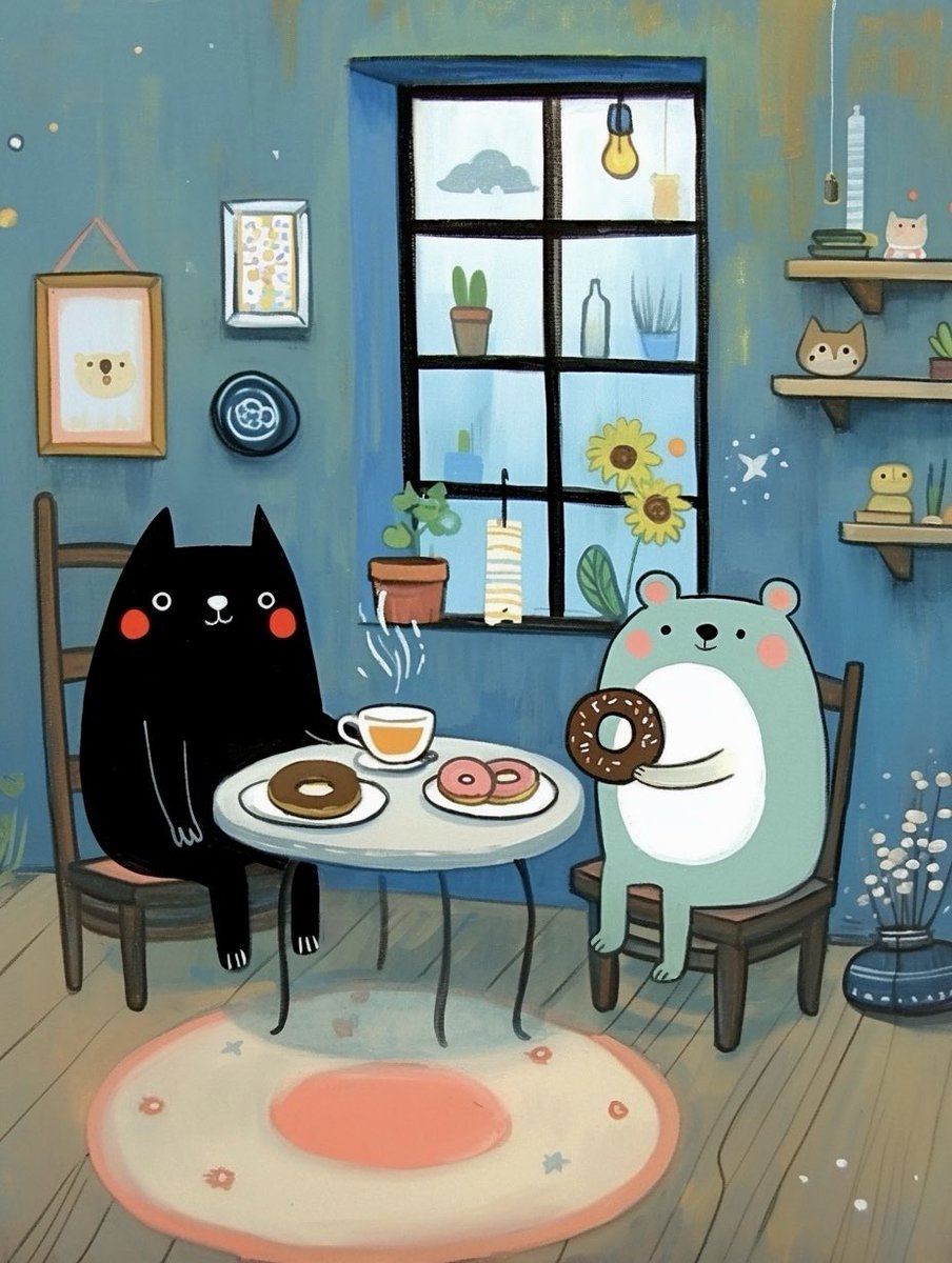 #AIart 
ドーナツタイム 0724 🍩