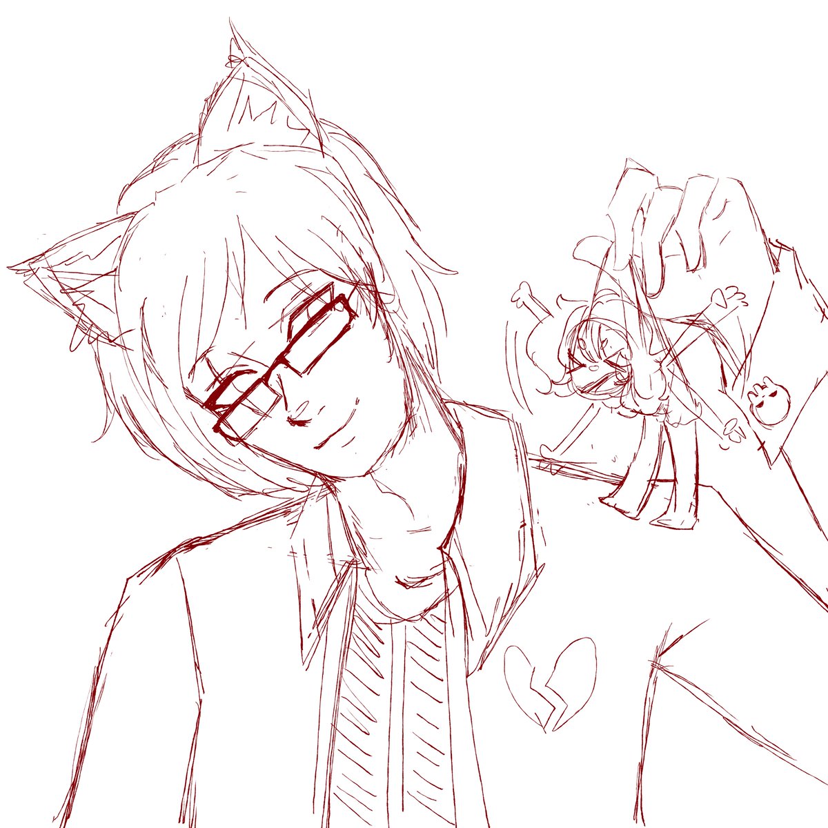 _CinnamonTea_'s tweet image. WIP WIP
Just a sketch of me and my bestie @KamaLeyonVT (˶ᵔ ᵕ ᵔ˶)
♡ and ↻ are very appreciated TT
#sketchart #smallartist