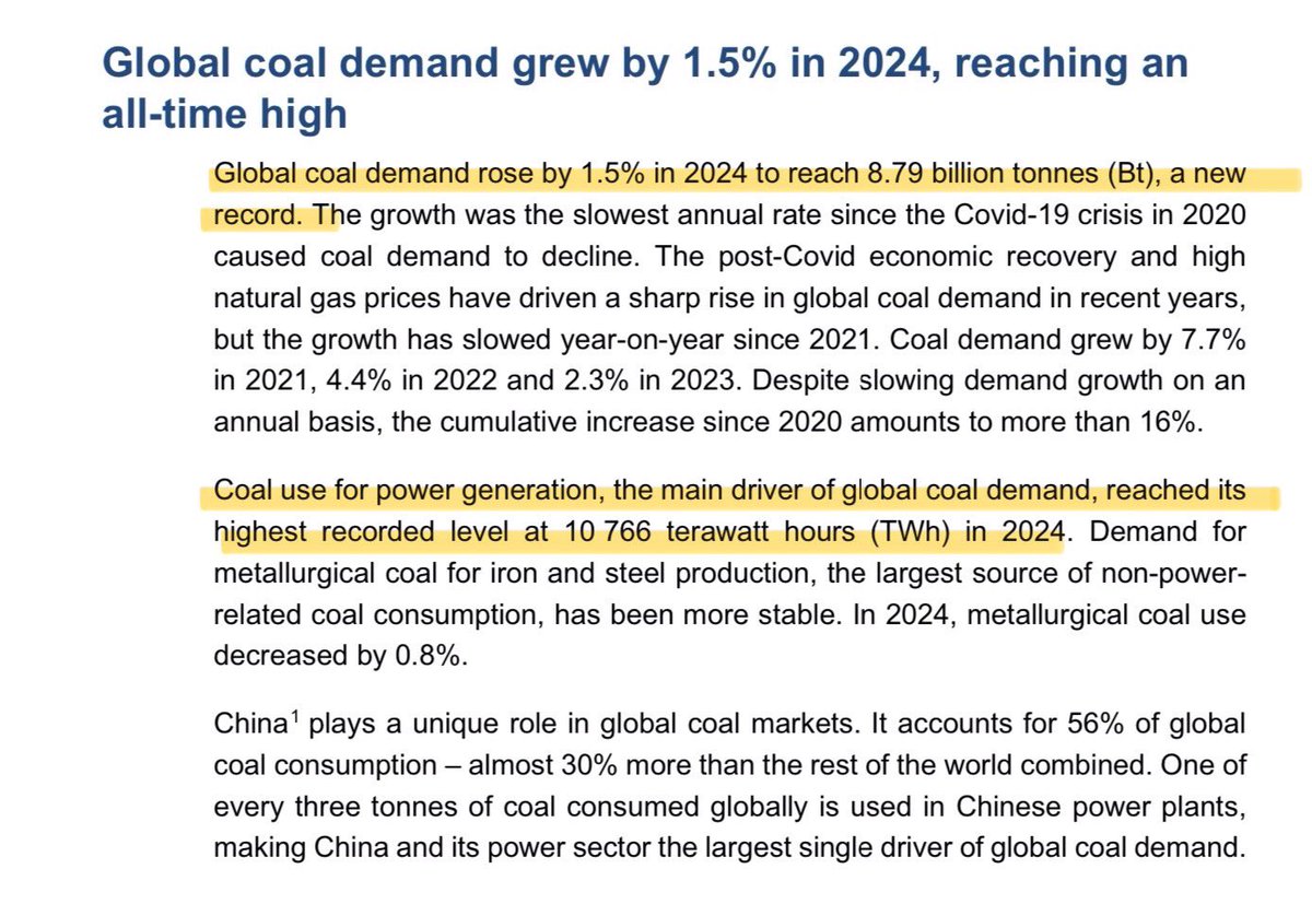 jacob_maroga's tweet image. Global coal demand grew by 1.5% in 2024, reaching an all-time high. The main driver for global coal demand is power generation which reached the highest recorded level in 2024.@IEA
The growing economies of China, Indonesia, India, Vietnam etc are driven by growing coal power…