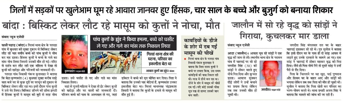 यूपी की सड़कें जंगलराज बन चुकी हैं।
इस जंगलराज की जिम्मेदार भाजपा है।