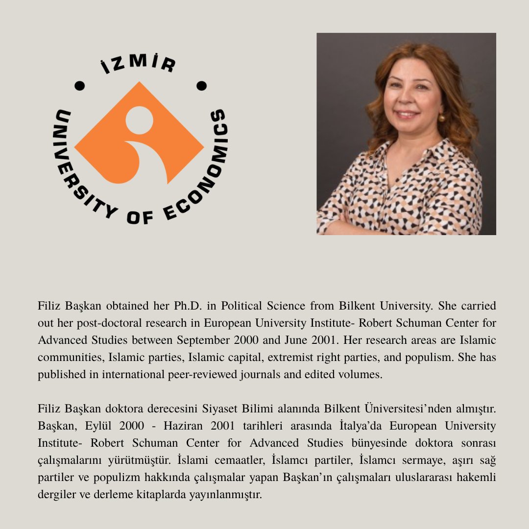 İEÜ Siyaset Bilimi ve Uluslararası İlişkiler (@ieu_sbui) on Twitter photo Meet the Faculty: Introducing Prof. Filiz Başkan Meet the Faculty: Introducing Prof. Filiz Başkan