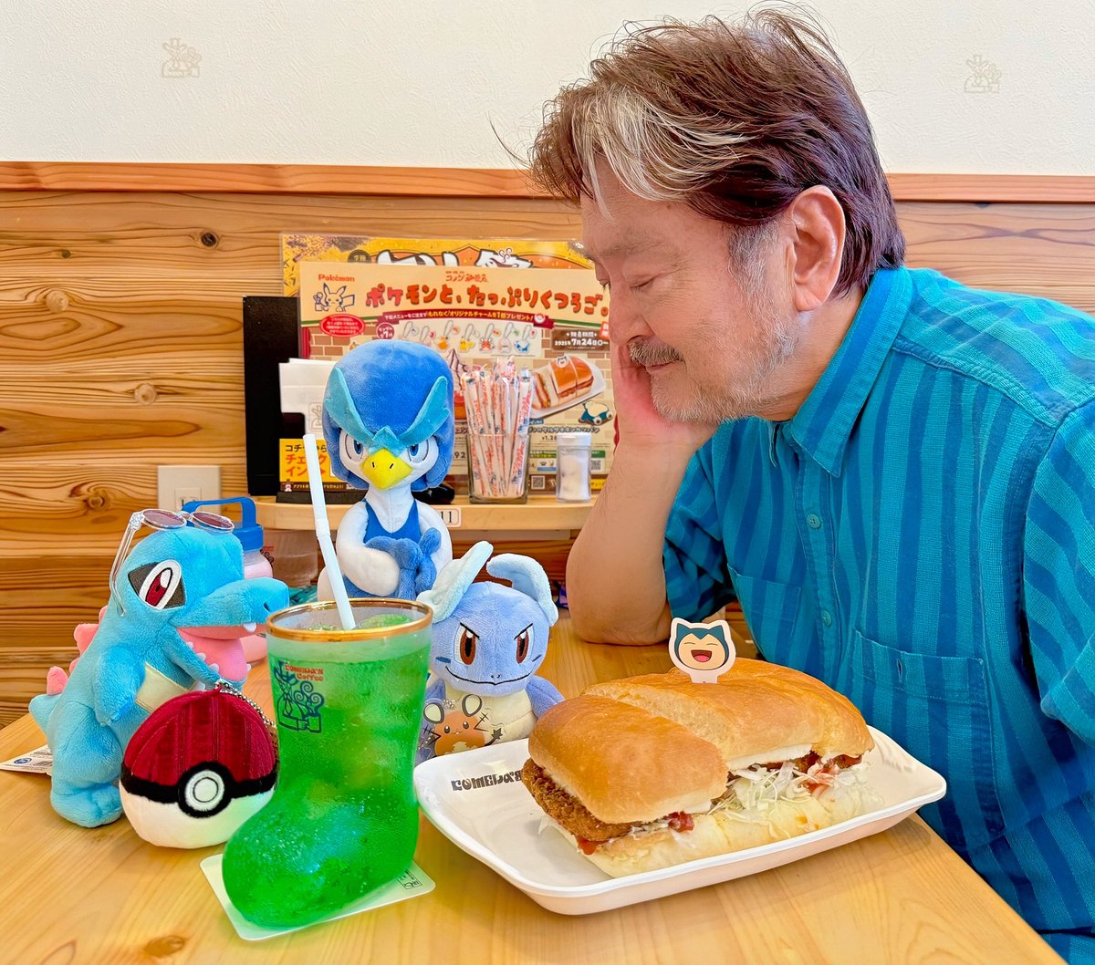 まだまだシュワシュワァ〜してます
#ポケモン　#ぬい活　#メロンソーダ