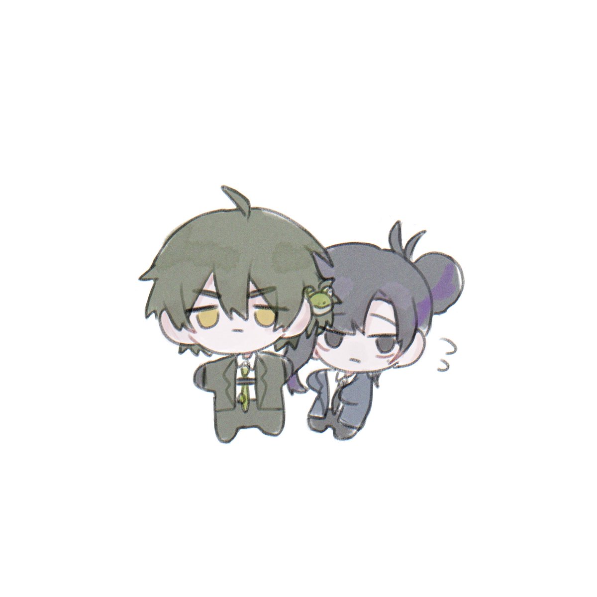 m3eyk_'s tweet image. うぉっかをみていました 親子❔