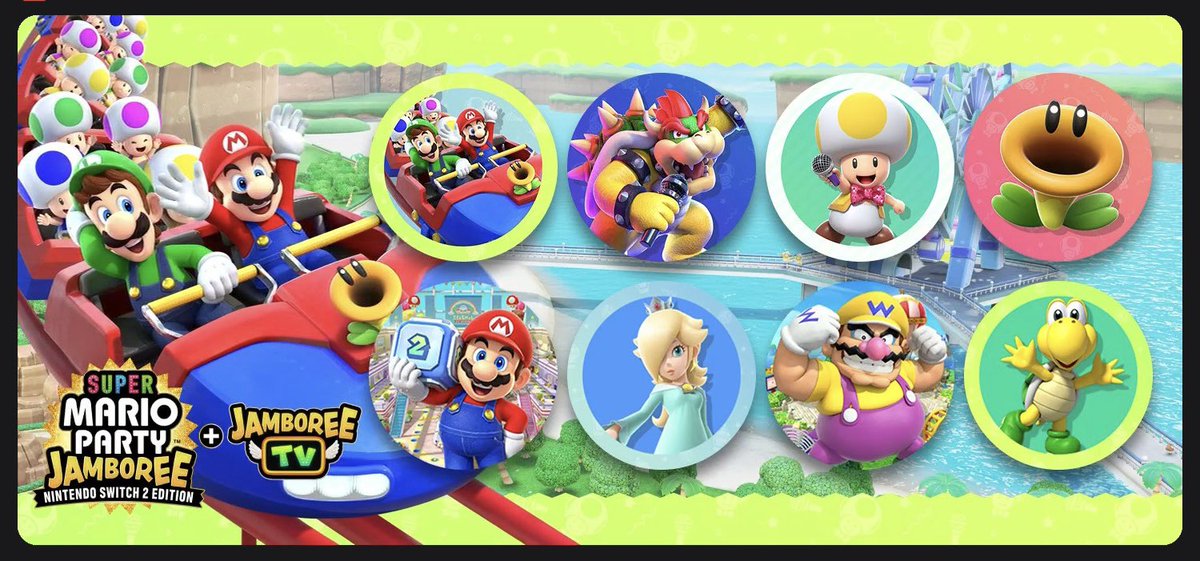 NintendHOME's tweet image. 🕹 Nintendo Switch Online – Les icônes Super Mario Party Jamboree disponible l’année dernière sont de retour pendant 4 semaines avec de nouveaux avatars de l’extension Jamboree TV. Et bien sûr, le deuxième set d’icônes Donkey Kong Bananza est aussi de la partie !