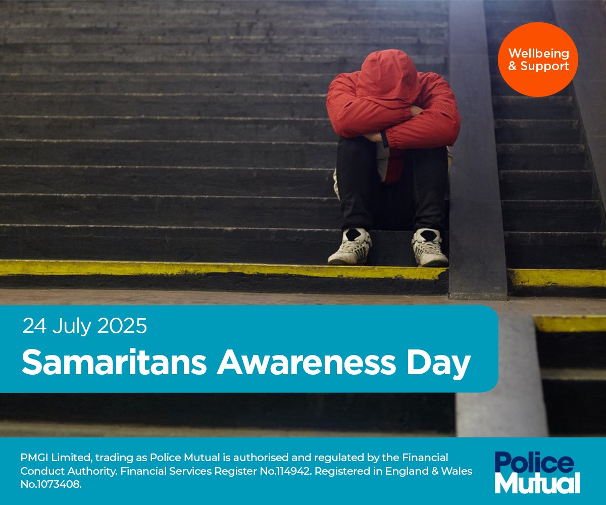 PoliceMutual's tweet image. Today is #SamaritansAwarenessDay 💚
We’re sharing @samaritanscharity campaign to remind people that Samaritans are always there 24/7 for anyone who’s struggling to cope.
Read our article to learn more: orlo.uk/mVnY7
