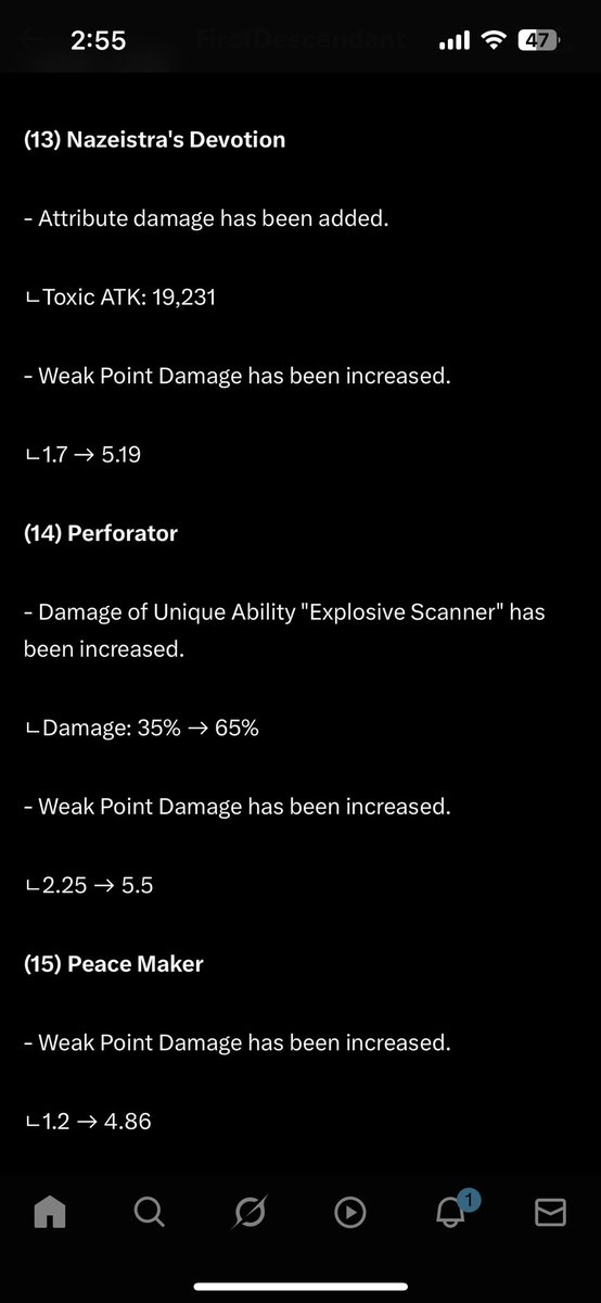 Pimperhab's tweet photo. @FirstDescendant Holy weak point buffs, Nell is gonna be insane with those https://t.co/sMHUi06voJ