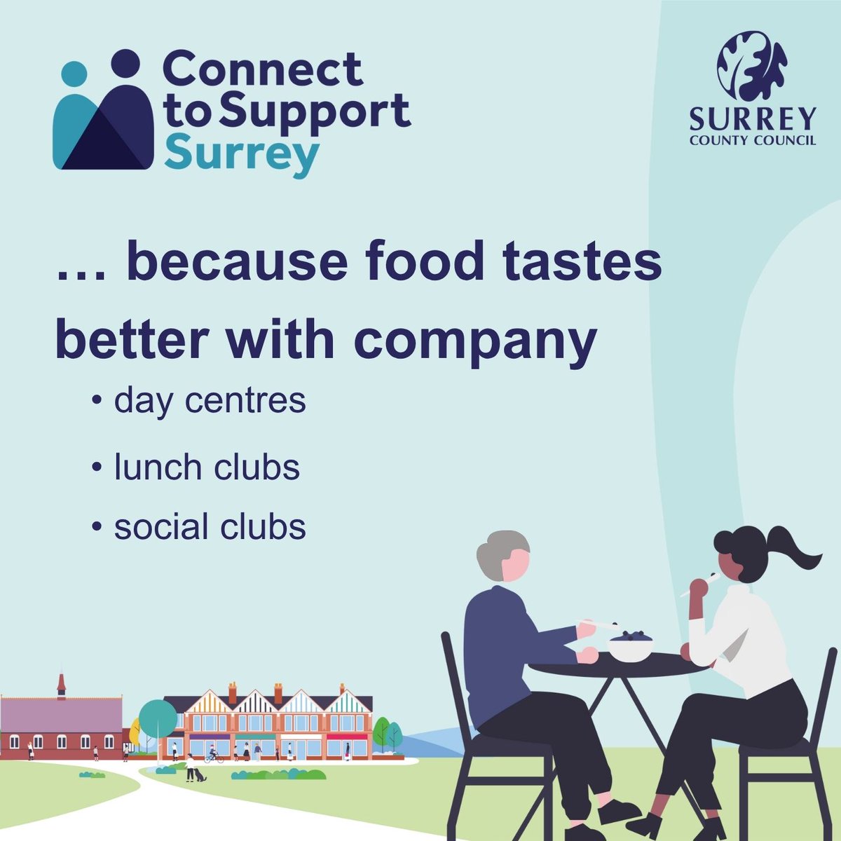 SupportSurrey's tweet image. 🍽️ Fancy lunch with good company?
Discover local lunch clubs and social dining spots near you with Connect to Support Surrey!
Just pop in your town or postcode to find friendly places to eat and meet 👇
🔗orlo.uk/COk3e
#Surrey #CommunityLunch #SocialDining