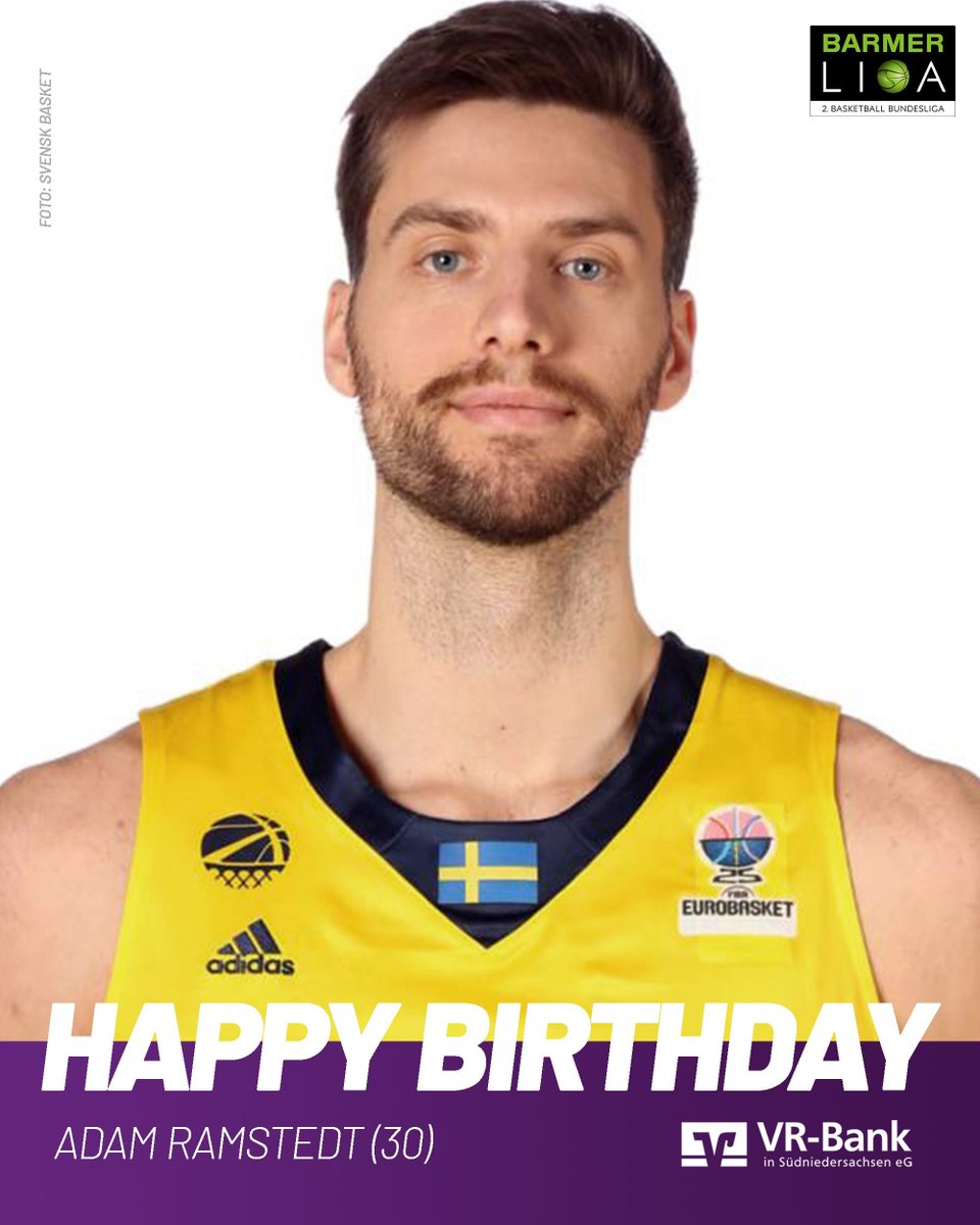 Happy Birthday, Adam! 🥳

Wir gratulieren unserem Center Adam Ramstedt zusammen mit der VR-Bank in Südniedersachsen von 💜 zu seinem 30. Geburtstag.

#wirsindgöttingen 
#basketball 
#proa 
#geburtstag