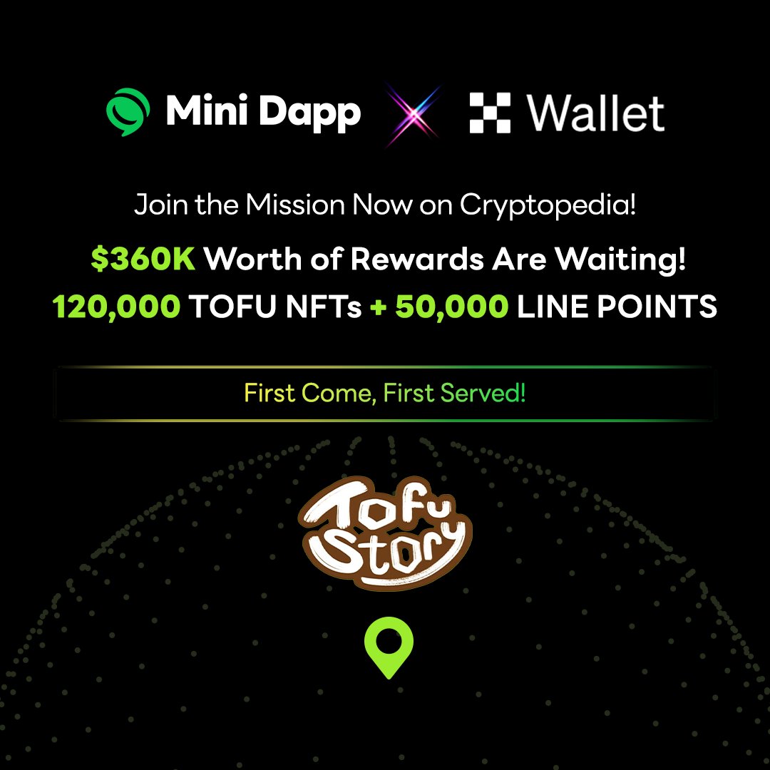 dapp_portal's tweet image. 🚀 Mini Dapp x OKX @wallet’s Cryptopedia updated!
🎮 @TOFUStory_ENG missions are now LIVE
✅ Do the missions and earn 360K USDT worth
TOFU NFTs +LINE POINTS
🌟 First come, first served
👉
web3.okx.com/cryptopedia/ev…