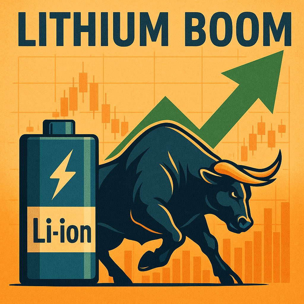 TSoumyaraj's tweet image. 🚀 GFEX Lithium Futures CLOSE STRONG! 🔋💚

📍 76,680 CNY/mt
📈 +5,160 | +7.21% 🔥

✅ Spectacular close after intraday high of 77,240
📊 Massive volume: 1.77M
💸 Turnover: ¥131.9B+

⚡️ Lithium is on fire 🔥

Momentum is REAL — eyes now turn to spot hitting $10,000/mt tomorrow 👀…