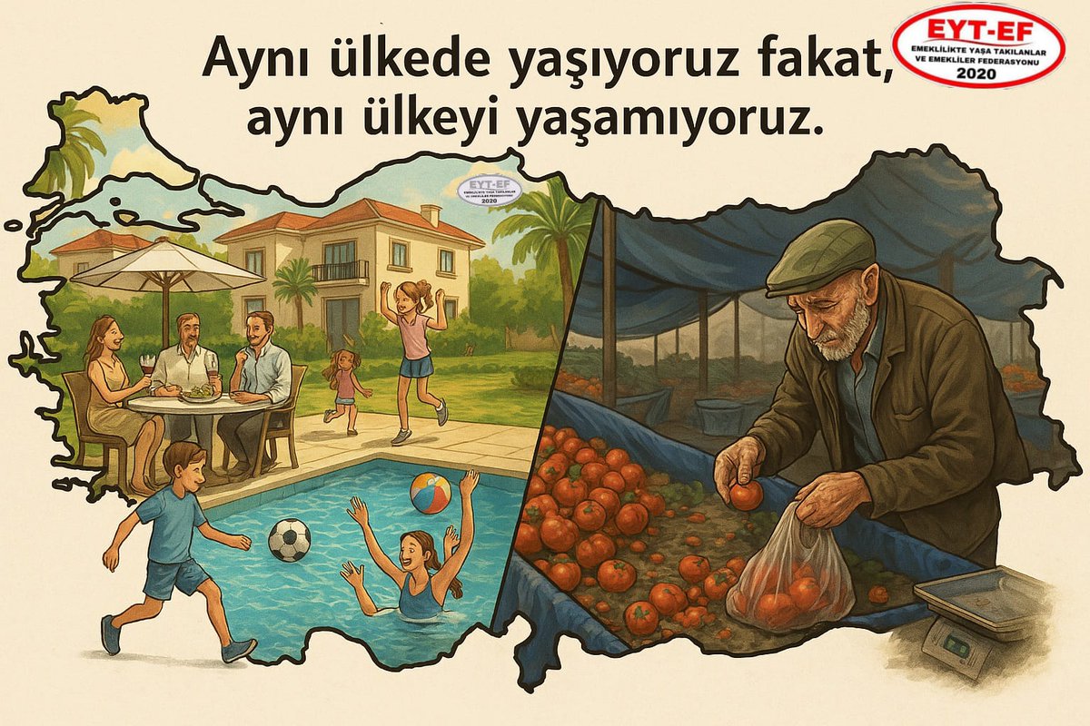 TAG
👇
#VekilYazlıktaEmekliYoklukta

Sn Vekiller keyfiniz yerinde umarız.
Siz kumsalda güneşlenip,
Denizde serinlerken;

Ardınızda bıraktığınız #Emekli
Sefaletin dibinde can çekişiyor !

Vicdanınız rahat mı ?

#5000KısmiYoklukta
<a href="/RTErdogan/">Recep Tayyip Erdoğan</a>
<a href="/isikhanvedat/">Prof. Dr. Vedat Işıkhan</a>
<a href="/_cevdetyilmaz/">Cevdet Yılmaz</a>
<a href="/TBMMresmi/">TBMM</a>