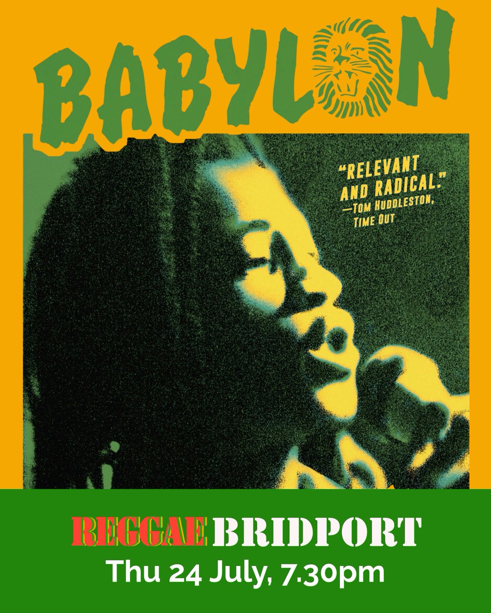 Babylon (Franco Rosso, UK, 1980), the first of 3 films accompanying our exhibition, Reggae Bridport, is showing tonight, Thu 24 July, at 7.30pm. 

The free exhibition of Adrian Boot's photographs exploring the worlds of reggae opens on Saturday. 

bridport-arts.com/event/reggae-b…
