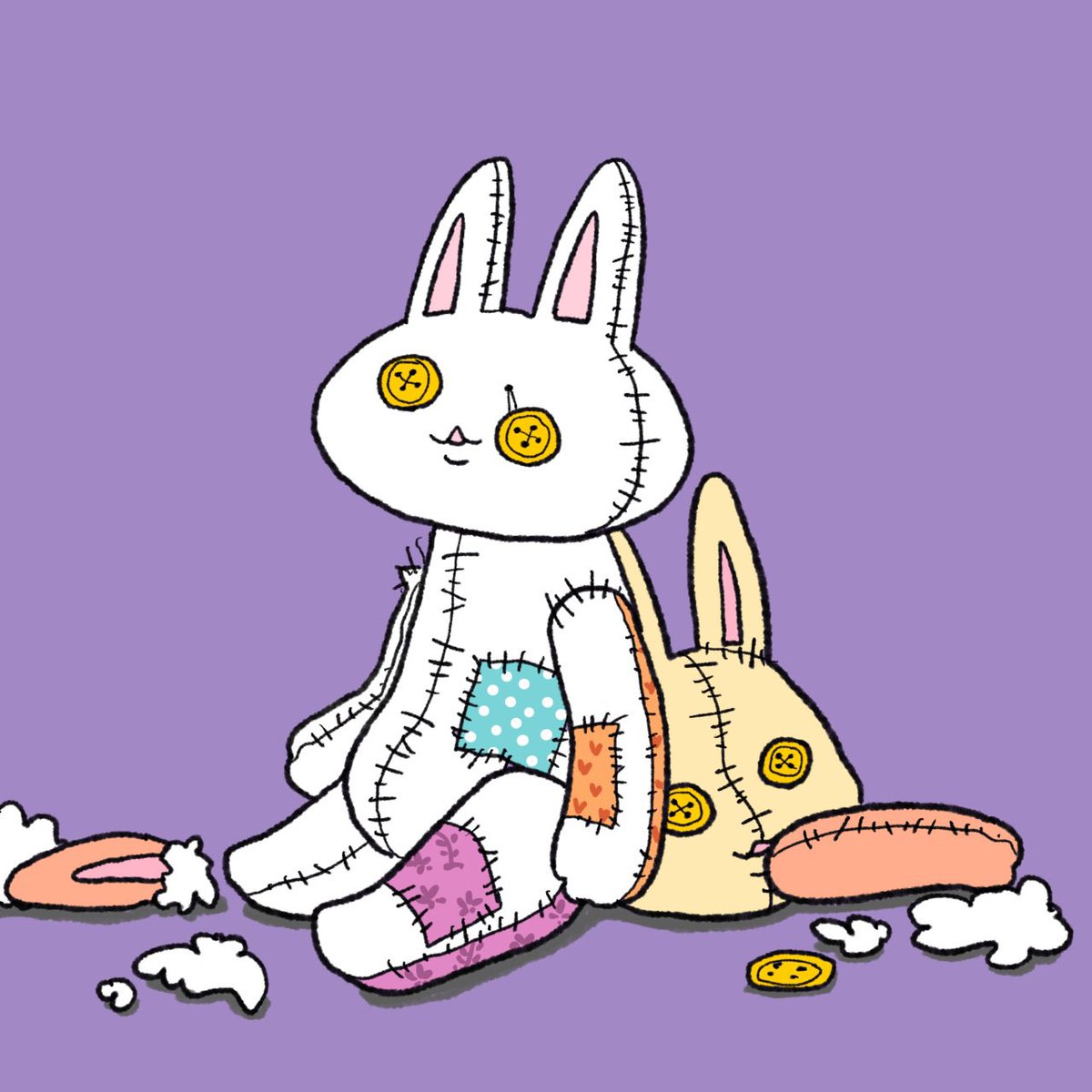 SakuraKyoshiro's tweet image. ついに今日はおもいきり
ハラワタがまろび出てしまった
あーあ
ぼくもそろそろ寿命かな
そう思っていたのに
君は可愛い水玉模様の当て布で
ぼくのことを治すんだ
君の気持ちが嬉しいけれど
人形も痛みを感じるんでね
そろそろ殺してくれないかな
君のことを怨む前に
#小説 #140字小説 #イラスト