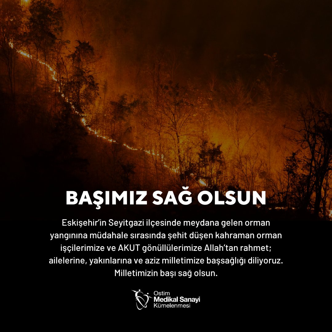 Eskişehir’in Seyitgazi ilçesinde meydana gelen orman yangınına müdahale sırasında şehit düşen kahraman orman işçilerimize ve AKUT gönüllülerimize Allah’tan rahmet; ailelerine, yakınlarına ve aziz milletimize başsağlığı diliyoruz. Milletimizin başı sağ olsun.