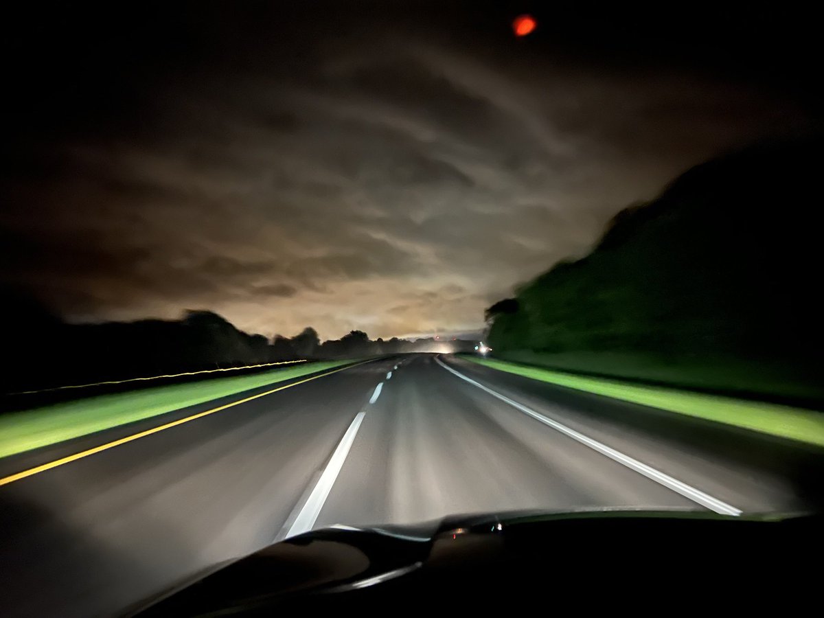 I just passed Fort Smith Arkansas, where I stopped for my home made coffee &amp; sandwich.
Driving in the night is like meditation.. calm, serene, peaceful &amp; everything reminds you of God’s incredible beauty with its own silence.