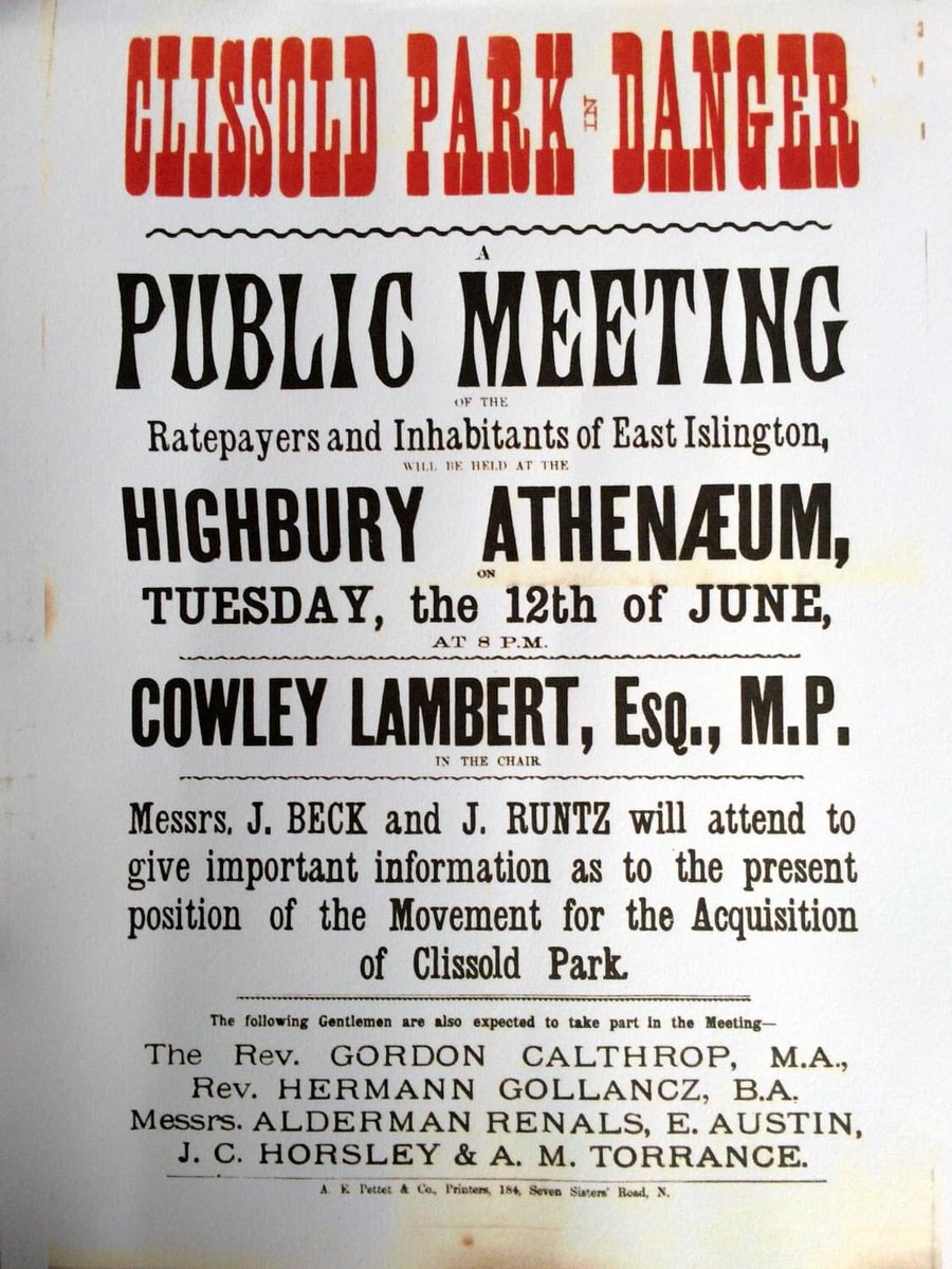 HistoryOfStokey's tweet image. Happy 136th birthday Clissold Park! On this day in 1889 Clissold Park opened to the public following a dramatic 2-year local campaign led by Joseph Beck and John Runtz to save the land from being built on. 

Campaign archive: clissoldparkarchive.wordpress.com

My 50mim talk about the…