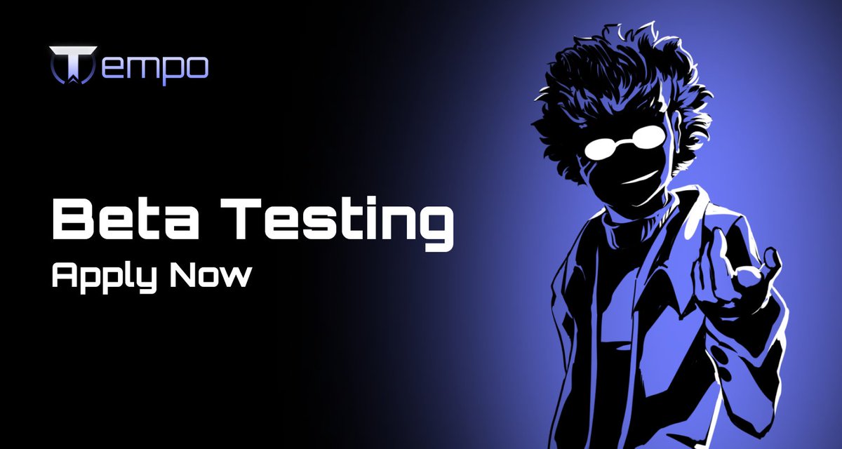 Join Tempo Beta Program

Submit your wallet here: tempotrade.typeform.com/beta-program

Trading automation is the future. Build your trading empire with Tempo.

Limited slots. DL: August 3rd, 2025, 23:59 UTC