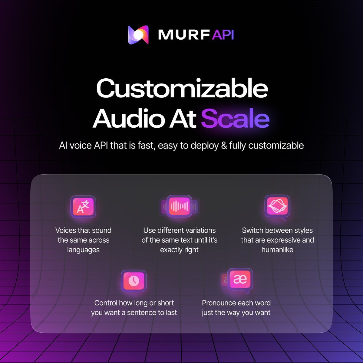 MurfAIStudio's tweet image. Your code controls every single word.
The Murf API allows for granular control at scale over how your product sounds.
Across languages, styles, and sentence flow.
For developers who don't settle for default.
#murfapi #voiceai