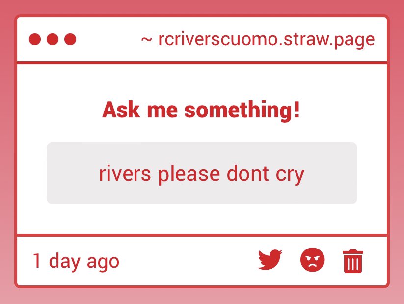 rc_riverscuomo_'s tweet image. ? Why would I?