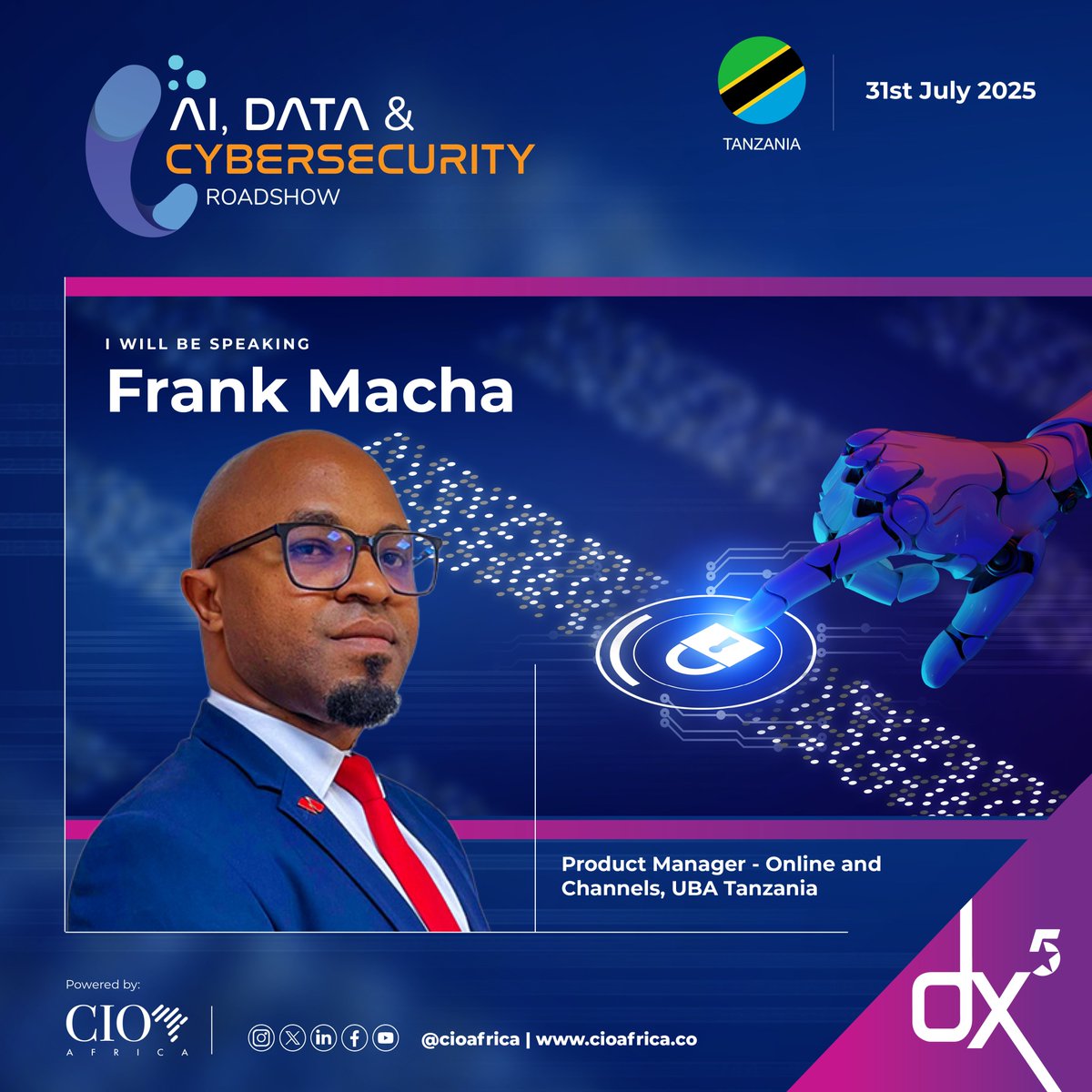 dx5ve's tweet image. “AI Storm Coming: Batten Down Your Hatches” – It’s no longer a question of if, but how Africa prepares for the sweeping transformation driven by artificial intelligence.
Joining this high-impact panel is Frank Macha, a digital banking and product innovation expert from UBA…