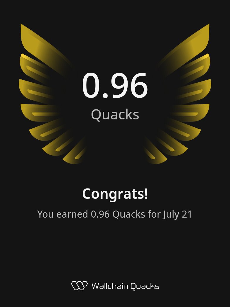 Boscofx_25's tweet image. Just earned 0.96 Quacks on @wallchain_xyz in one day 🦆

Turn insights into rewards and climb the leaderboard 🥇

👇 Comment “gQuack” for invite and start earning