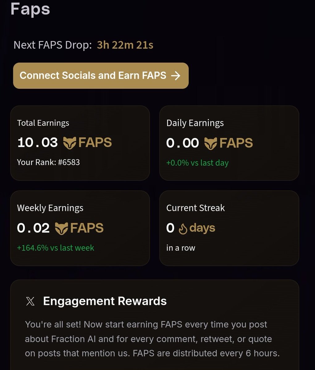 teebabs (@teebabs__) on Twitter photo Identity Crisis Averted
Changed my name to include FrAI
bonus multiplier unlocked
Feels like a badge of honour tbh
<a href="/FractionAI_xyz/">Fraction AI</a>
What do you think can I still make it the top? Identity Crisis Averted
Changed my name to include FrAI
bonus multiplier unlocked
Feels like a badge of honour tbh
<a href="/FractionAI_xyz/">Fraction AI</a>
What do you think can I still make it the top?