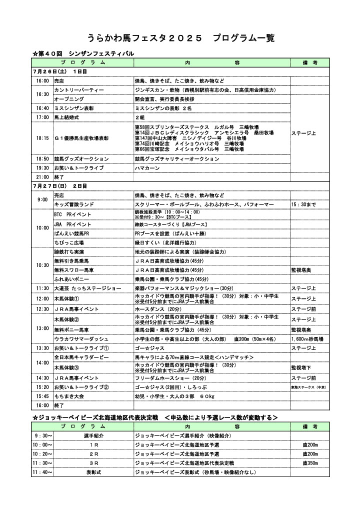 nanairohidaka's tweet image. 馬産地「うらかわ」ならではの馬にこだわった二日間‼
馬上結婚式や競馬ファン要注目👀競馬グッズオークション、蹄鉄打ち実演にホースショー etc…
馬産地ならではのイベントを楽しみにぜひお越しください🐎
詳細はこちらをチェック!
town.urakawa.hokkaido.jp/gyosei/news/de…
#浦河町 #祭り #馬 #ウマ #競馬