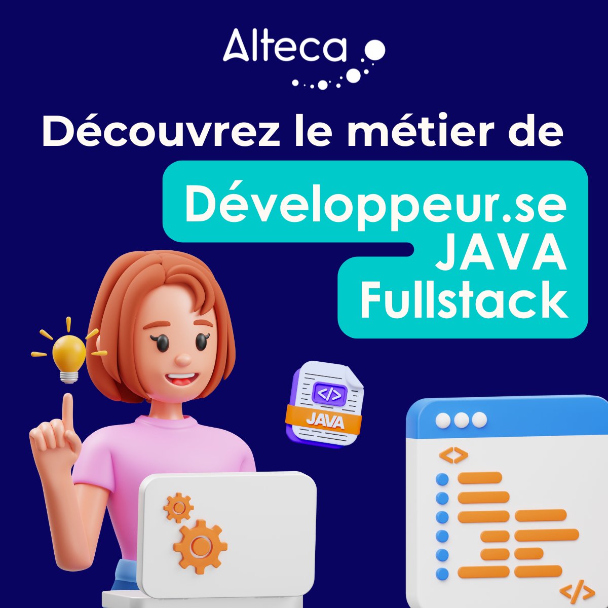 👨‍💻 Concevoir des applications utiles, performantes et évolutives, c’est le quotidien d’un.e développeur.se #Java #Fullstack 
Envie d’en savoir plus sur ce métier👉alteca.fr/metiers/develo… 
📢Bonne nouvelle - nous recrutons : alteca.fr/offres 
#Développeur #Tech