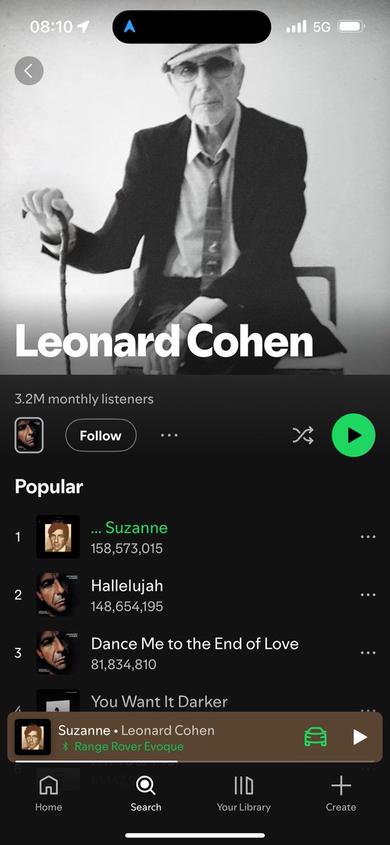 aaronstarkie's tweet image. Starting the day with Leonard Cohen 🖤