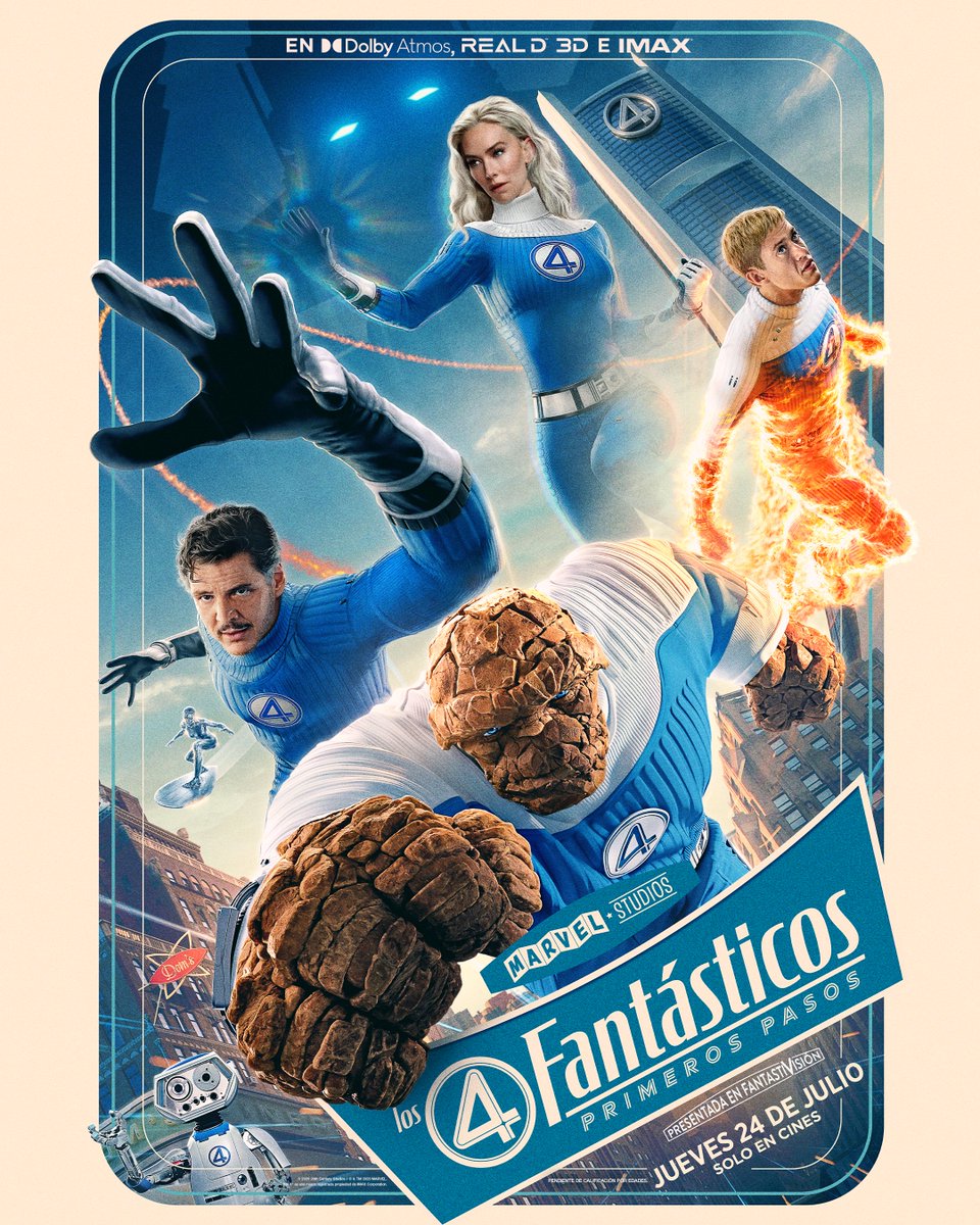 OdeonMulticines's tweet image. 💙4⃣ ¡Por fin ha llegado el día!
🔥 La primera familia de Marvel aterriza en #OdeonMulticines. No te pierdas #Los4Fantásticos, YA en nuestros cines.